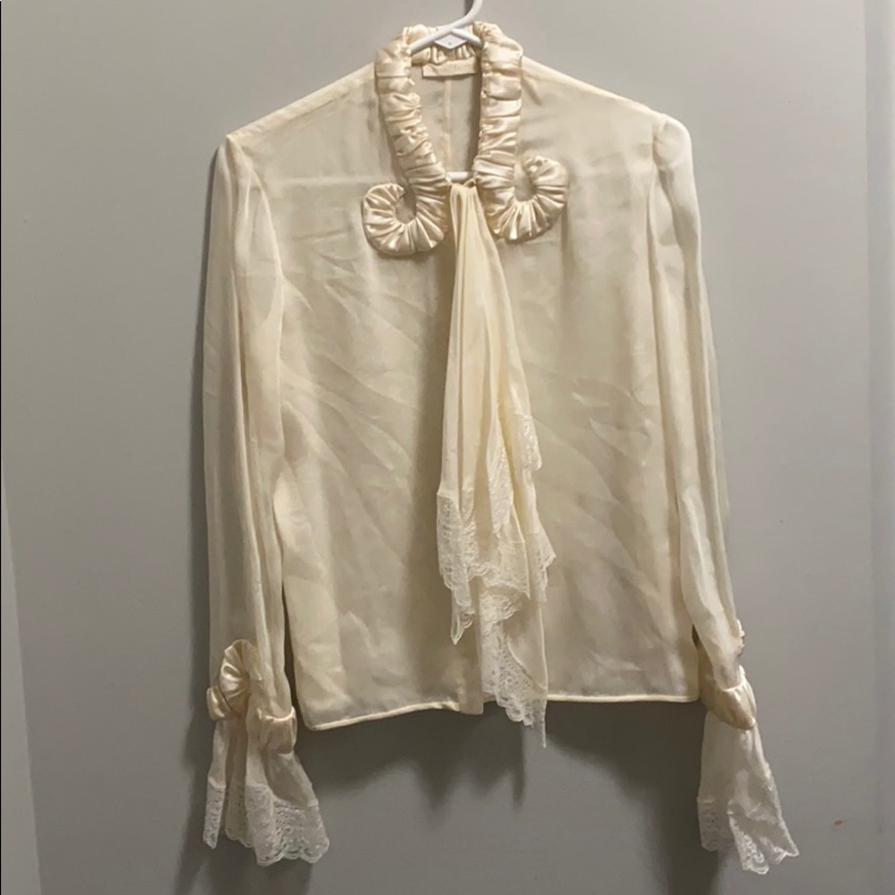 Valentino Silk Collar Blouse NWT